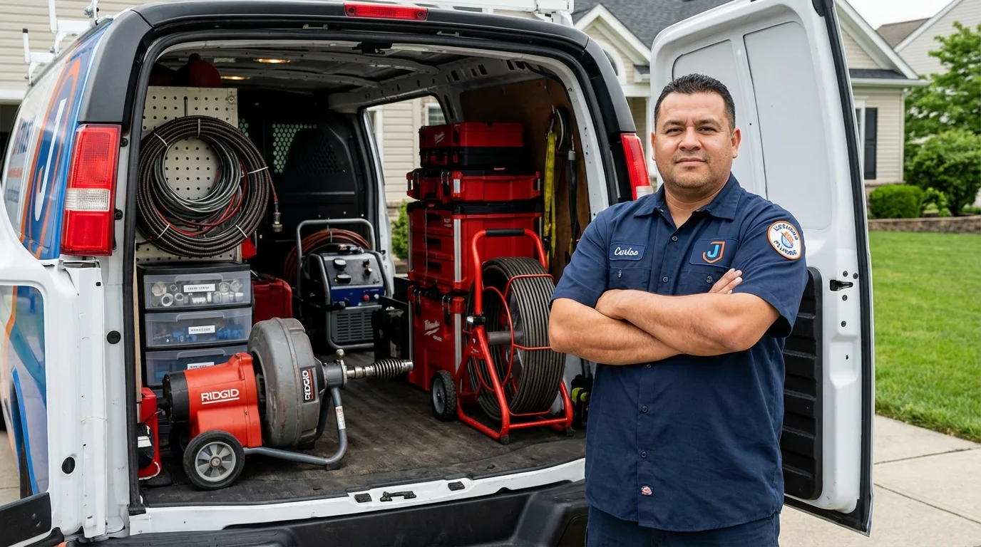 Professional drain cleaning equipment and Johns Plumbing LLC plumber in Colville