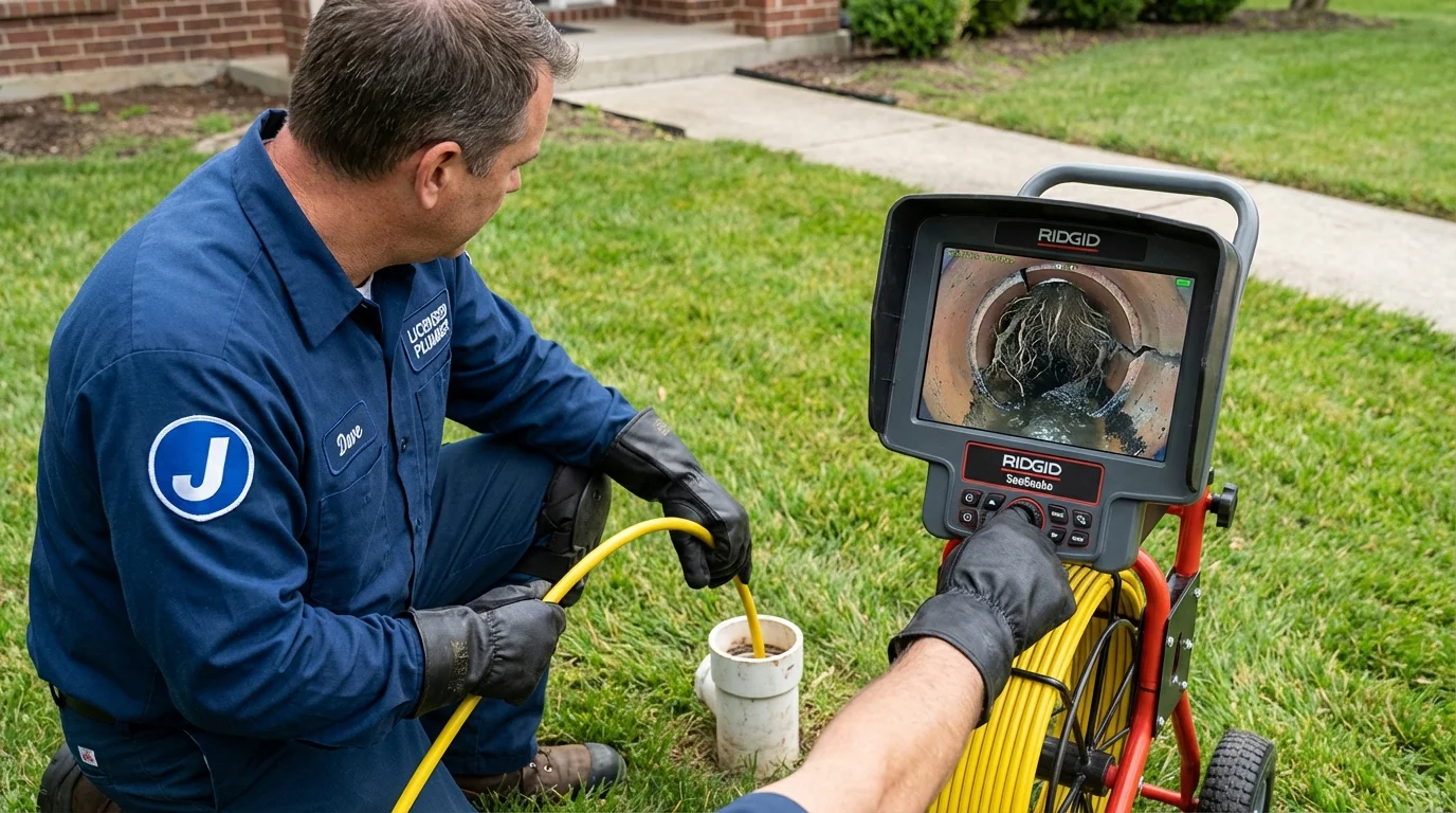 Sewer camera inspection being performed by Johns Plumbing LLC in Colville