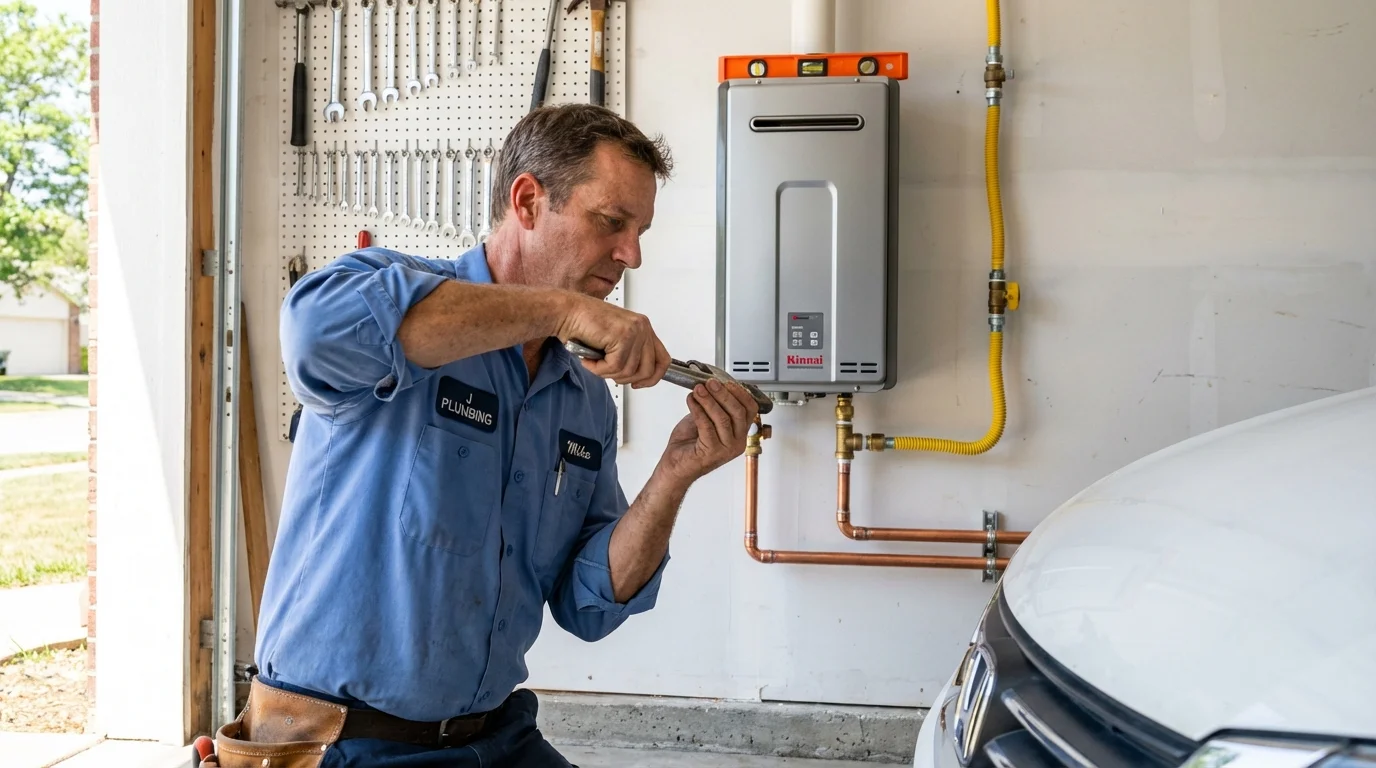Tankless water heater installation by a Johns Plumbing LLC plumber in Colville
